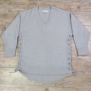 Rag And Bone Grey Ivy Side lace up Sweater